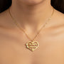 Collier personnalisé prénoms cœur / Elym