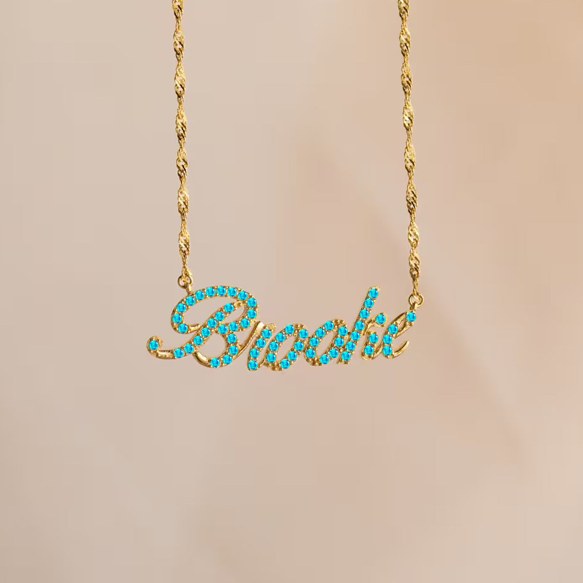 Collier personnalisé prénom / couleur du mois / Loréa