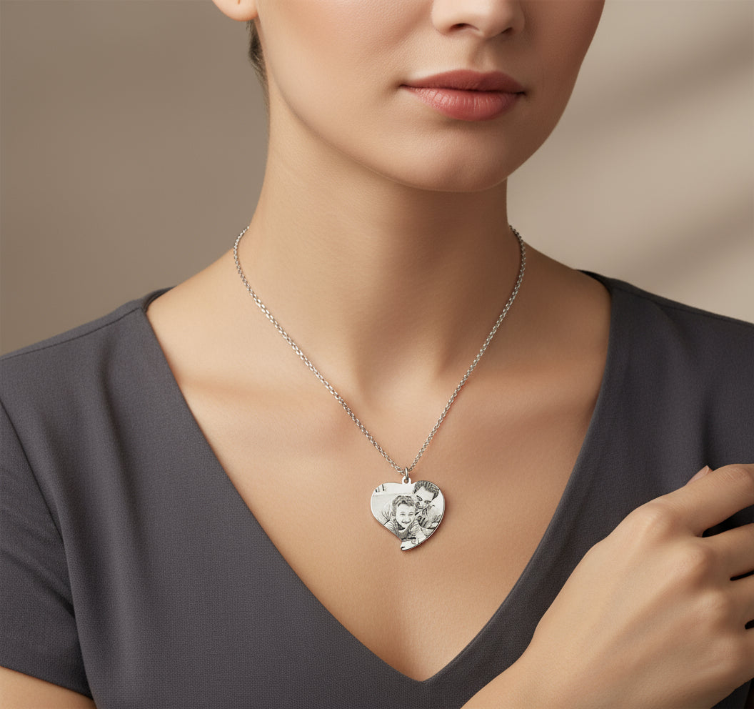 Collier personnalisé photo cœur / Nova