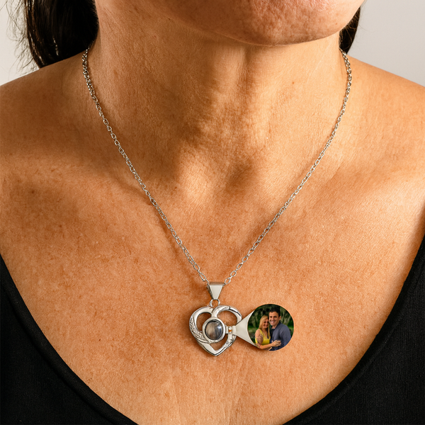 Personalized heart photo necklace / Ylsa