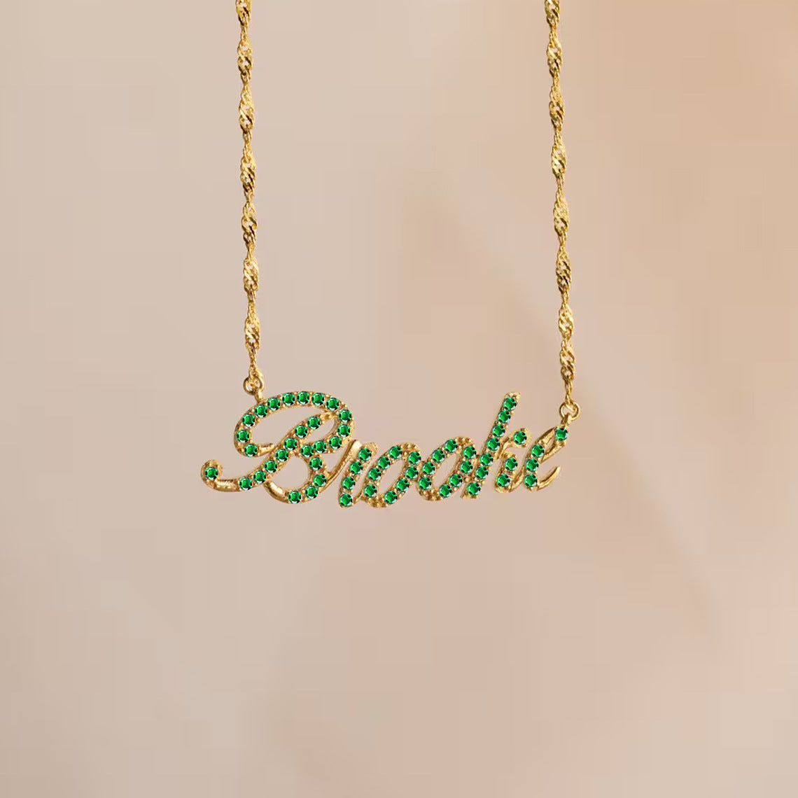 Collier personnalisé prénom / couleur du mois / Loréa